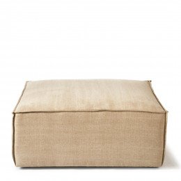 The jagger footstool washed cotton naturel
