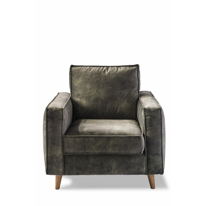 Kendall armchair velvet ivy