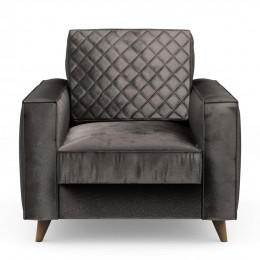 Kendall armchair velvet grimaldi grey
