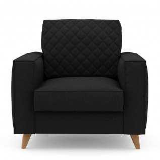 Kendall armchair oxford weave basic black