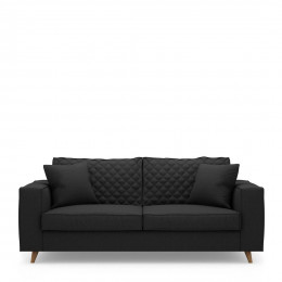Kendall sofa 2 5 seater oxford weave basic black