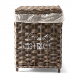 Rustic rattan laundry district basket