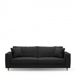 Kendall sofa 3 5 seater oxford weave basic black