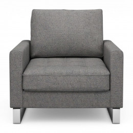 West houston armchair oxford weave classic charcoal