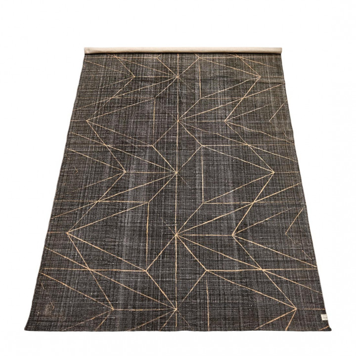 Graphic print carpet grey 300x200