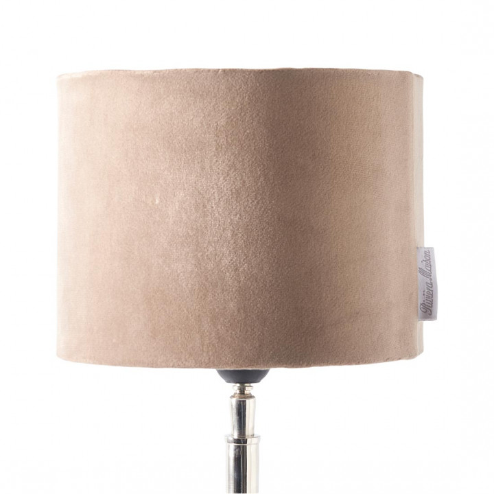 Velvet cylinder lampshade sand 15x20