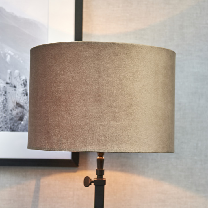 Velvet cylinder lampsh sand 20x30