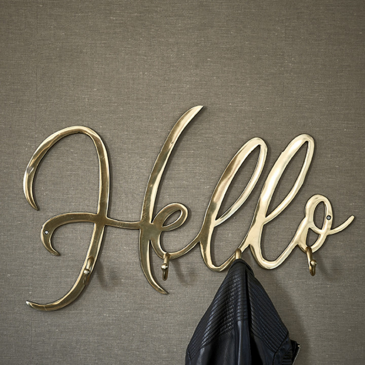 Hello coatrack soft gold