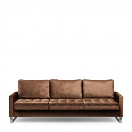 West houston sofa 3 5 seater velvet chocolate