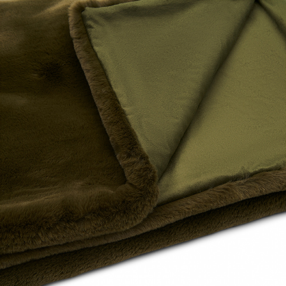 Faux Fur Throw Green 170x130 Rathwood