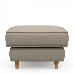 Kendall footstool 70x70 oxford weave anvers flax