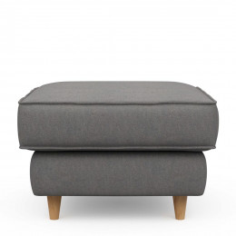 Kendall footstool 70x70 oxford weave classic charcoal