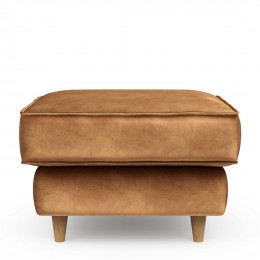 Kendall footstool 70x70 velvet cognac