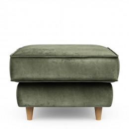 Kendall footstool 70x70 velvet ivy