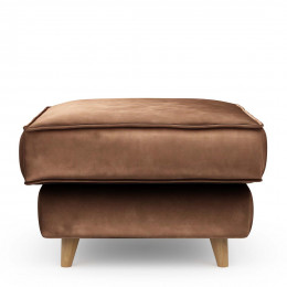 Kendall footstool 70x70 velvet chocolate