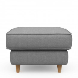 Kendall footstool 70x70 washed cotton grey