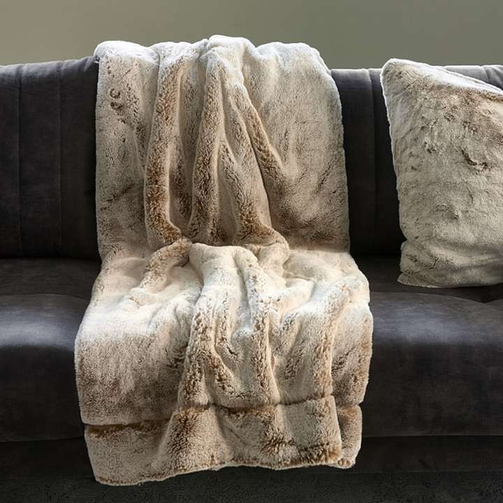 Classic club faux fur throw 170x130