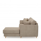 Kendall sofa with chaise longue right washed cotton naturel