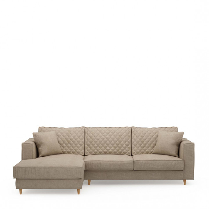 Kendall sofa with chaise longue left washed cotton natural