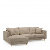 Kendall sofa with chaise longue left washed cotton natural