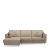Kendall sofa with chaise longue left washed cotton natural