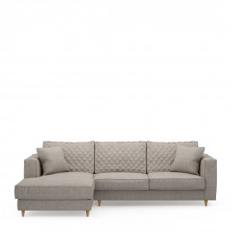 Kendall sofa with chaise longue left washed cotton