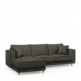 Kendall sofa with chaise longue left velvet shadow