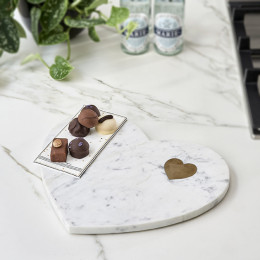 Magic marble heart serving plate