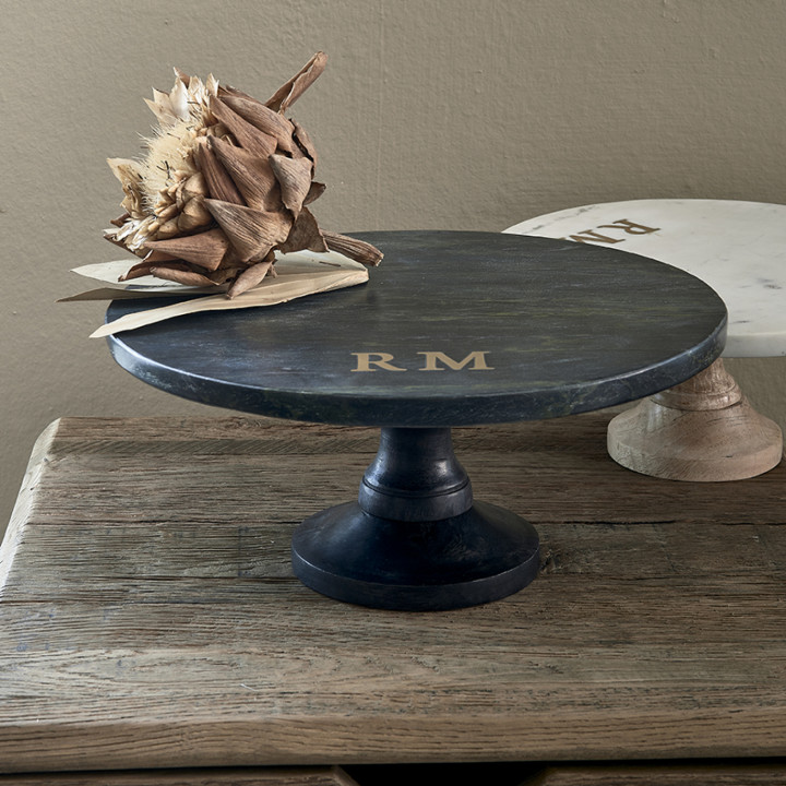 Magic marble cake stand black