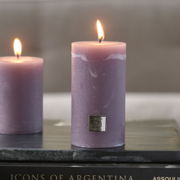 Rustic candle lavender 7x13