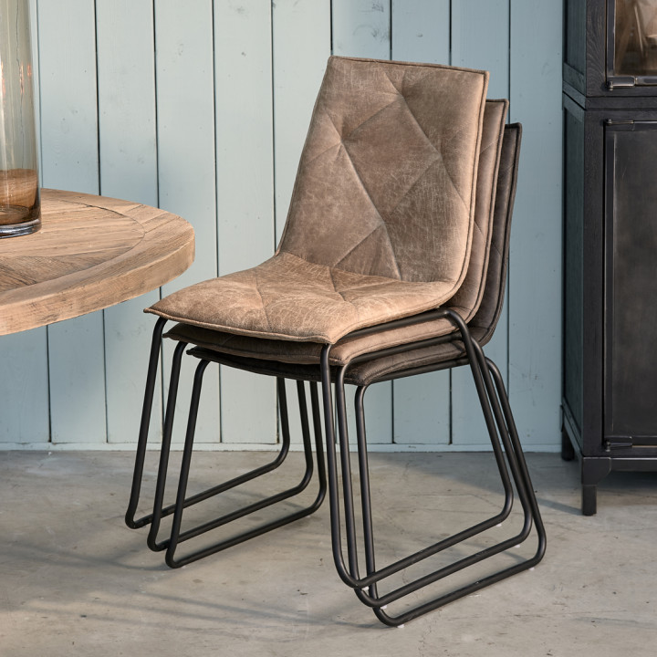 Venice park stackable chair set of 2 pellini camel