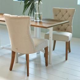 Balmoral dining chair oxford weave flanders flax