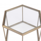 Costa mesa hexagon glass side table