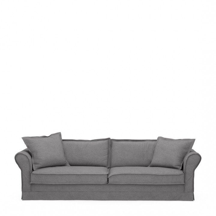 Carlton sofa 3 5 seater oxford weave steel grey