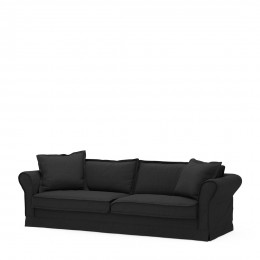 Carlton sofa 3 5 seater oxford weave basic black