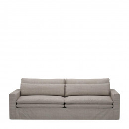 Continental sofa 3 5 seater washed cotton stone