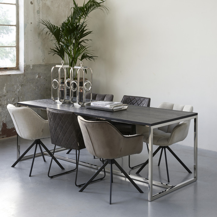 Nomad dining table black 220x90 cm