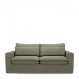 Continental sofa 2 5 seater oxford weave forest green