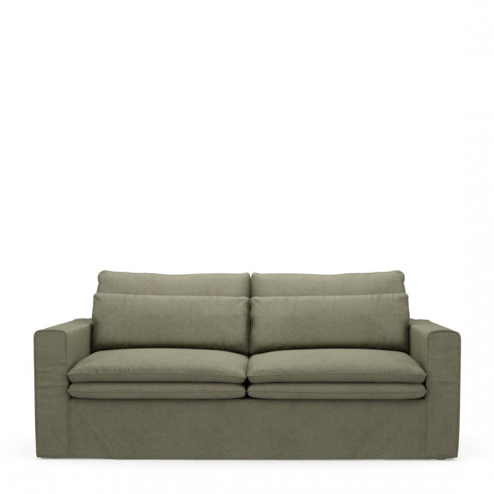 Continental sofa 2 5 seater oxford weave forest green