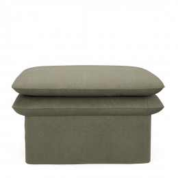 Continental footstool oxford weave forest green