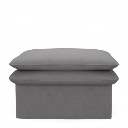 Continental footstool oxford weave steel grey