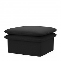 Continental footstool oxford weave basic black