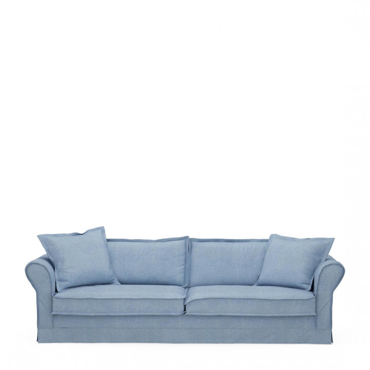 Carlton sofa 3 5 seater washed cotton ice blue