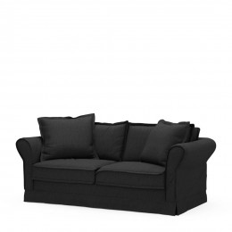 Carlton sofa 2 5 seater oxford weave basic black