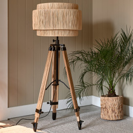 Rm wooden tripod floor lamp