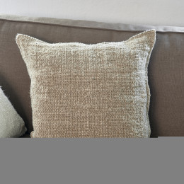 Rough linen pillow cover natural 50x50cm