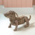Rustic rattan dachshund model