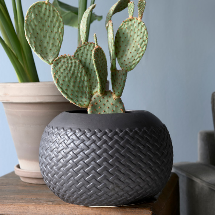 Rm braided planter medium black