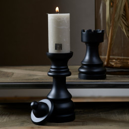 Chess play queen candle holder