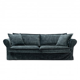 Carlton sofa 3 5 seater velvet mineral blue